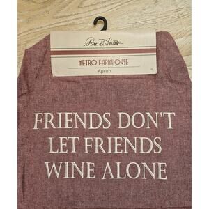 Wine Themed Apron: Friends Don't Let Friends Wine Alone - Wine Inspired Humor